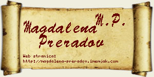 Magdalena Preradov vizit kartica